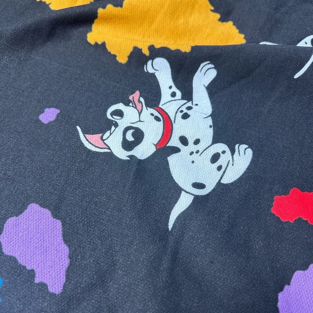 Unique Disney 101 Dalmatian Puppy Black Paint Splatter Fabric 58” x 60”